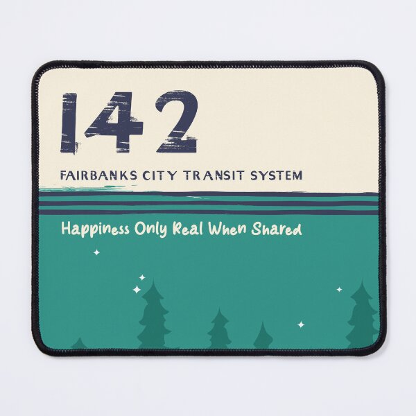 Item preview, Happiness Only Real When Shared Magic Bus 142  Type Design designed and sold by grafikis.