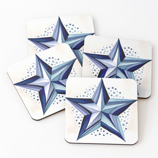 Item preview, Star Design Navy, sky blue, lavender, white, gray designed and sold by Highlandkings.