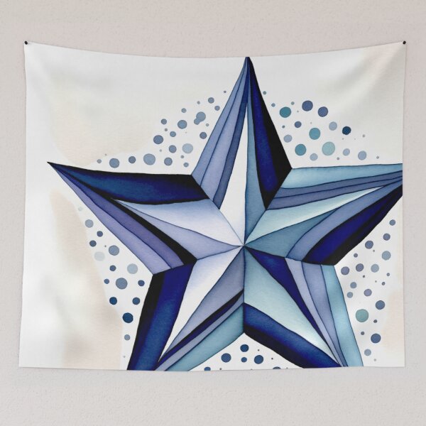 Item preview, Star Design Navy, sky blue, lavender, white, gray designed and sold by Highlandkings.