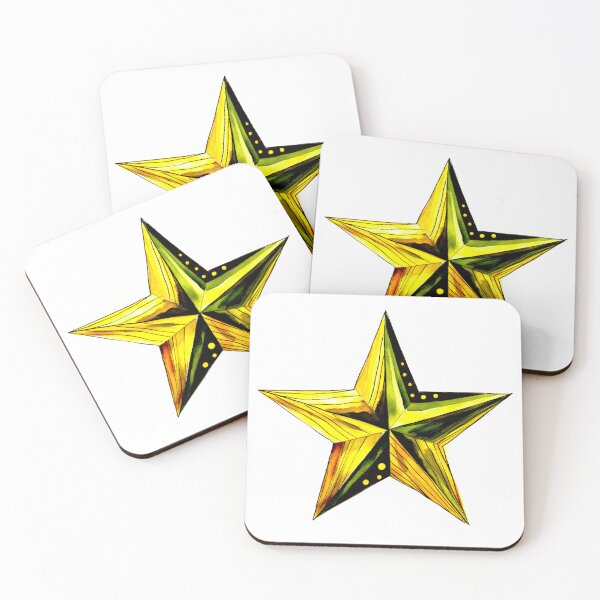 Item preview, Star Design Olive green, brown, gold, cream, black designed and sold by Highlandkings.