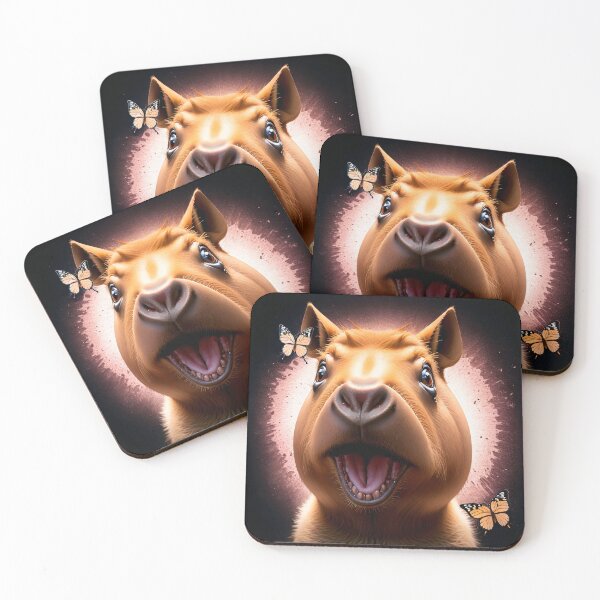 Item preview, Capybara with butterflies designed and sold by Kaifat.