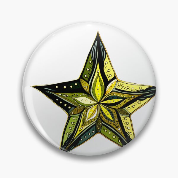 Item preview, Star Design Olive green, navy, cream, gold, black 2 designed and sold by Highlandkings.