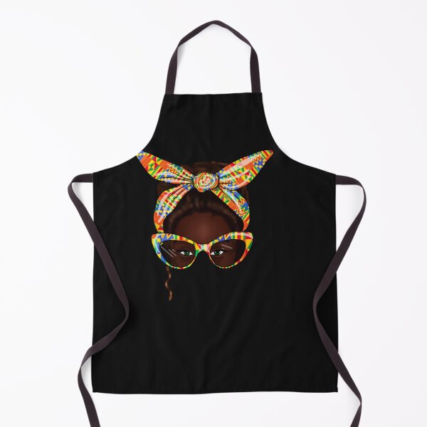 Item preview, African Lady Messy Bun, with Kente Pattern designed and sold by Logiamerch.