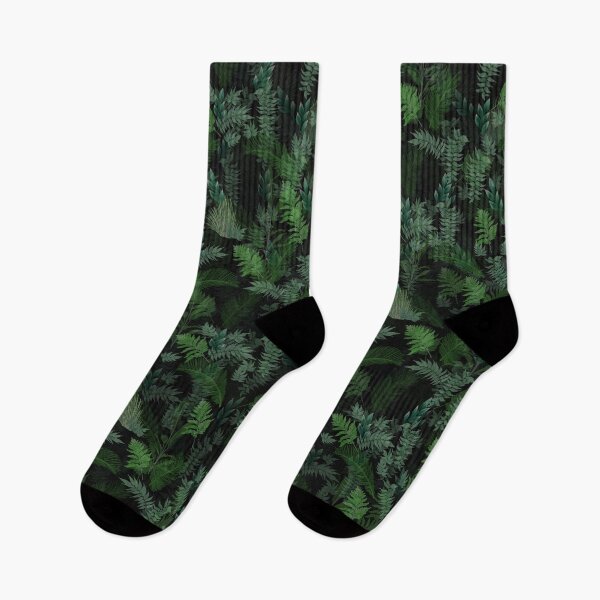 Item preview, Vegetación tropical moderna Follaje verde negro designed and sold by NdesignTrend.