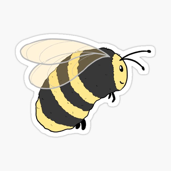 Black and Yellow Flying Bumblebee Sticker