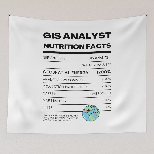 Item preview, GIS ANALYST NUTRITION FACTS designed and sold by lawlessdesign.