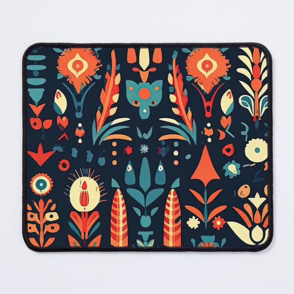 Item preview, Folk art style abstract print designed and sold by Inky-Spiration.