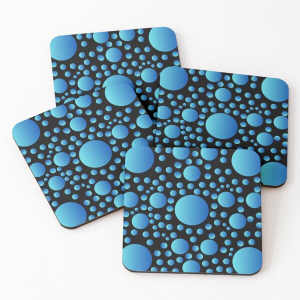 Item preview, Blue gradient circles on a black background designed and sold by itsggdesigns.