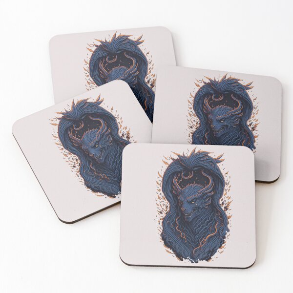 Item preview, Fierce Demon Portrait - Bold and Intriguing Art Print designed and sold by HiveMechs.