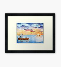 Chinchilla on a lake Framed Print