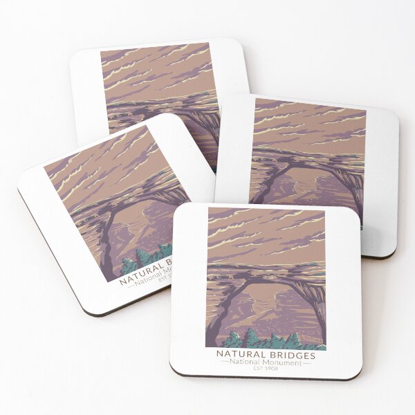Item preview, Natural Bridges National Monument Sipapu Travel Art Vintage designed and sold by KrisSidDesigns.