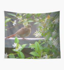 Baby Cardinal First Steps Wall Tapestry