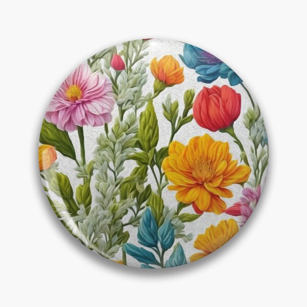 Item preview, Wild multi-flowers digital oil painting for fine home decoration. designed and sold by paulo silveira.