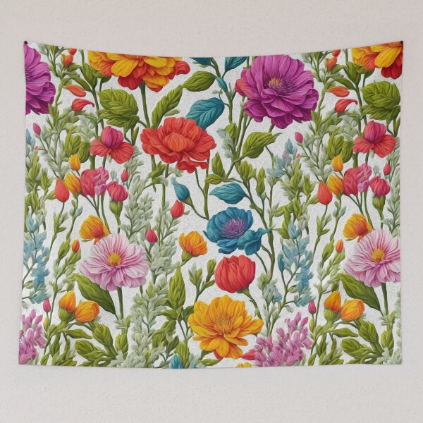 Item preview, Wild multi-flowers digital oil painting for fine home decoration. designed and sold by paulo silveira.