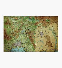 Dragon Pass and Prax Map by Darya Makarava Photographic Print