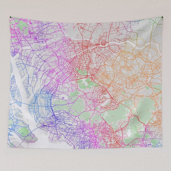 Item preview, Dongguan City Map of Guangdong, China - Colorful designed and sold by deMAP.