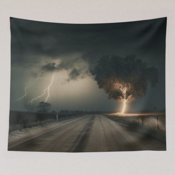 Item preview, Lightning Striking a Tree designed and sold by StudioRedKoala.