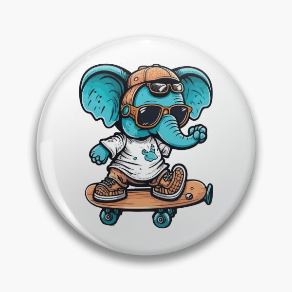 Item preview, Skateboarding Elephant designed and sold by OrganicCharm.