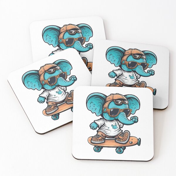 Item preview, Skateboarding Elephant designed and sold by OrganicCharm.
