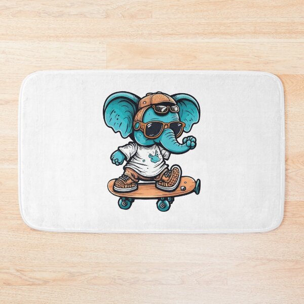Item preview, Skateboarding Elephant designed and sold by OrganicCharm.