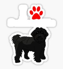 I Love My Schnoodle in the Year of the Dog Adopt & Rescue Dog Lover Mom or Dad Save Abandoned Pet Sticker