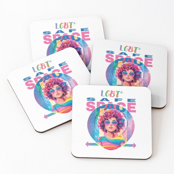 Item preview, LGBT Plus Safe Space Rainbow Community Sign For All Lesbian Gay Bi Trans Nonbinary LGBTQ Community People designed and sold by TriniTeeClub.