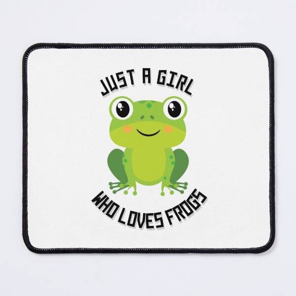 Cute Frog Girl Just A Girl Who Loves Frogs' Sticker