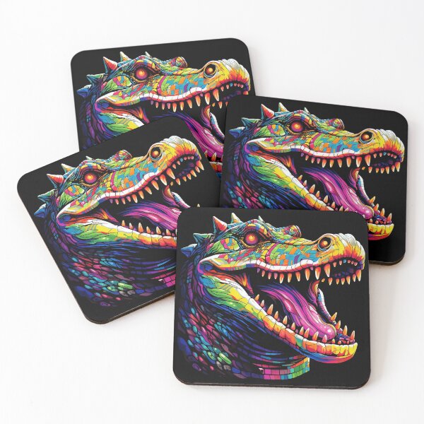 Item preview, Psychedelic Aggressive Crocodile: Unleashed Ferocity designed and sold by PsyCloth.
