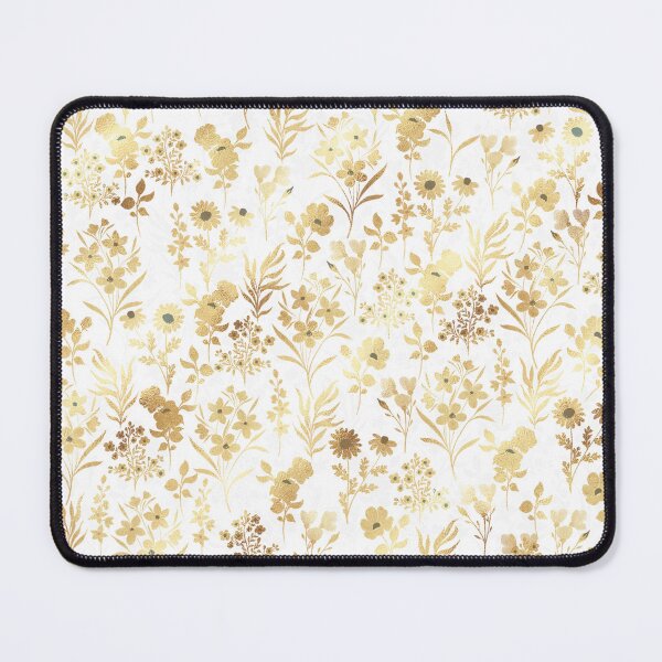 Item preview, Elegant Gold Flowers White Botanical designed and sold by NdesignTrend.