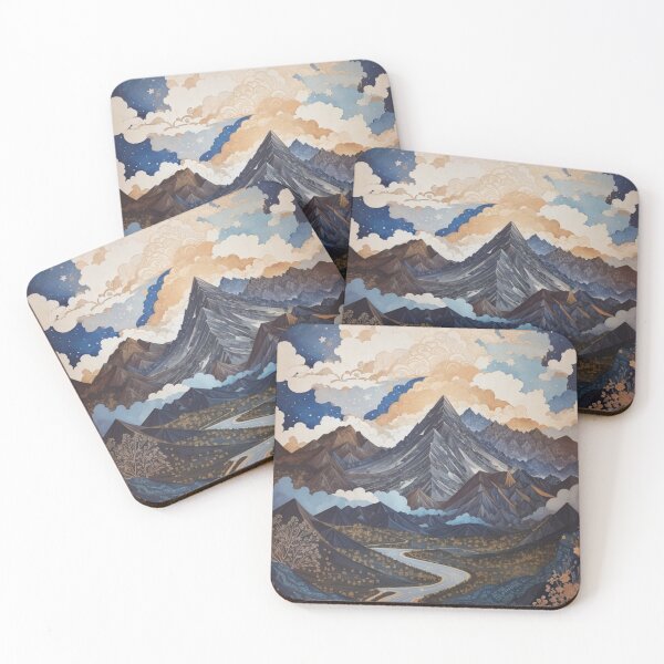 Item preview, Celestial Summit: A Breathtaking Starry Mountain Landscape designed and sold by Ngea.