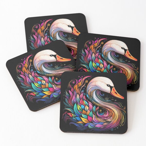 Item preview, Psychedelic Swan Serenity: Tranquil Dreams Unfold designed and sold by PsyCloth.