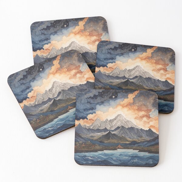 Item preview, Serenade of Solitude: An Illustration of the Starlit Peak designed and sold by Ngea.