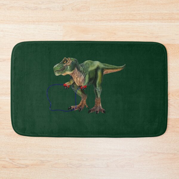 Item preview, Funny T Rex Trying skipping rope, Dinosaur designed and sold by Logiamerch.