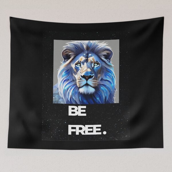 Item preview, Be Free Blue Lion - Cute Animal designed and sold by joejiing.
