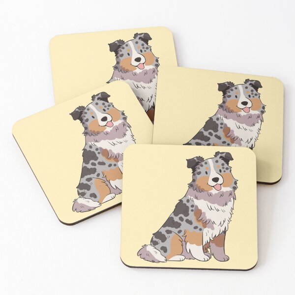 Item preview, Cute Blue Merle Australian Shepherd Dog designed and sold by Yaragold.