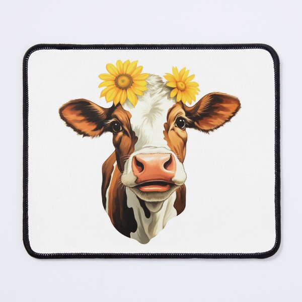 Item preview, Beautiful young cow with yellow flowers designed and sold by SmileshareShop.