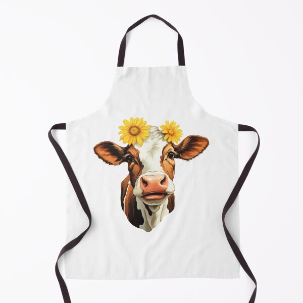 Item preview, Beautiful young cow with yellow flowers designed and sold by SmileshareShop.