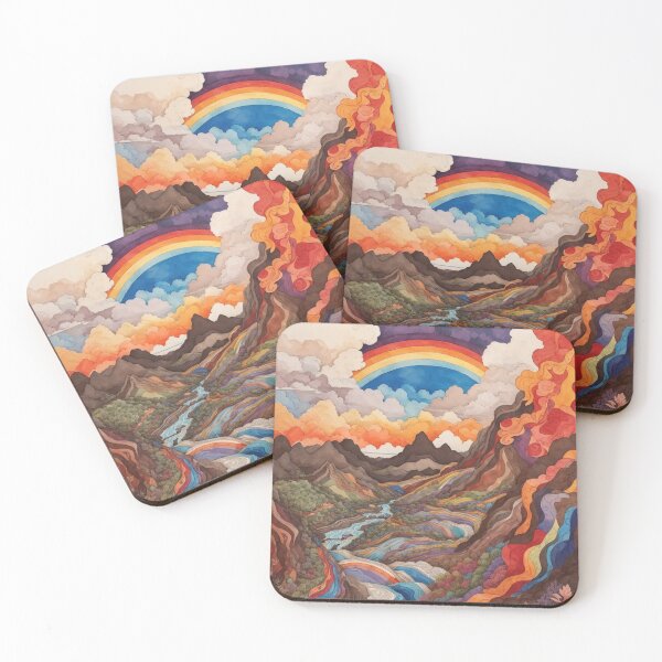 Item preview, Nature's Palette: Capturing the Beauty of Rocky Terrain and Rainbow designed and sold by Ngea.