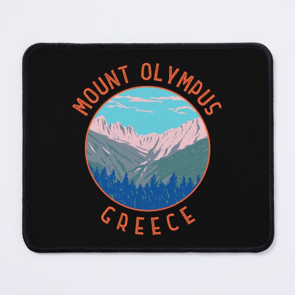 Item preview, Mount Olympus Greece Retro Distressed Circle designed and sold by KrisSidDesigns.