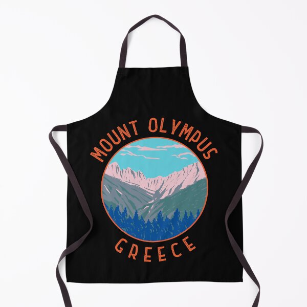 Aperçu de l'œuvre Mont Olympe Grèce Retro Distressed Circle créée et vendue par KrisSidDesigns.