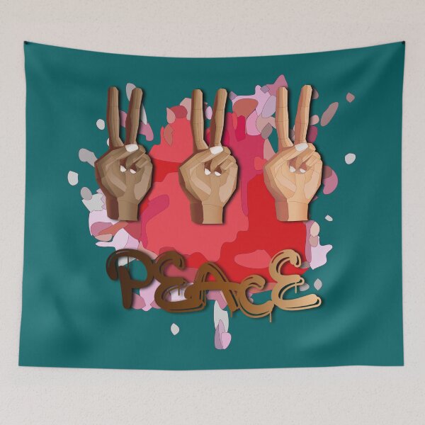 Item preview, Peace Splash (Red/Pink) designed and sold by HaNoFri.