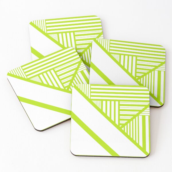 Item preview, Triangle Stripes in Lime Green and White designed and sold by LAEC-Shop.