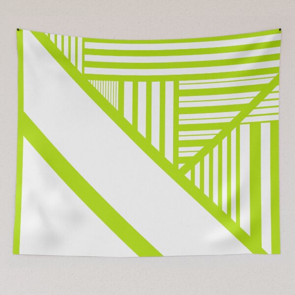 Item preview, Triangle Stripes in Lime Green and White designed and sold by LAEC-Shop.