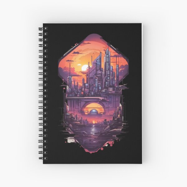 Item preview, Sci Fi Dystopian City Sunset Design designed and sold by MoxieVibe.