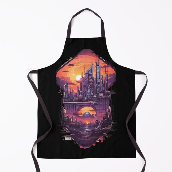 Item preview, Sci Fi Dystopian City Sunset Design designed and sold by MoxieVibe.