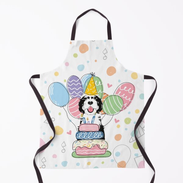 Item preview, Black White Sheepadoodle Birthday Party 2 designed and sold by Lulupainting.
