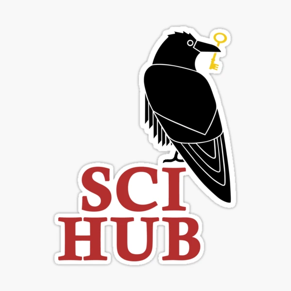 Sci-Hub (Monochrome) Sticker for Sale by danibeez