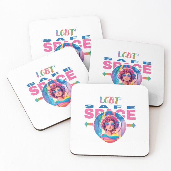 Item preview, LGBT Plus Safe Space Rainbow Community Sign Affirming You Are Safe Here Pop Art designed and sold by TriniTeeClub.