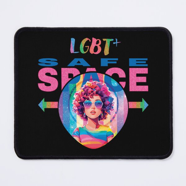 Item preview, LGBT Plus Safe Space Rainbow Community Sign Affirming You Are Safe Here Pop Art designed and sold by TriniTeeClub.