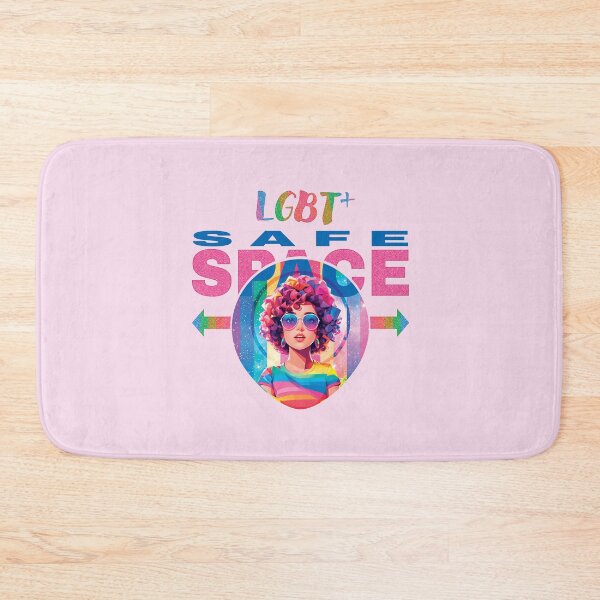 Item preview, LGBT Plus Safe Space Rainbow Community Sign Affirming You Are Safe Here Pop Art designed and sold by TriniTeeClub.